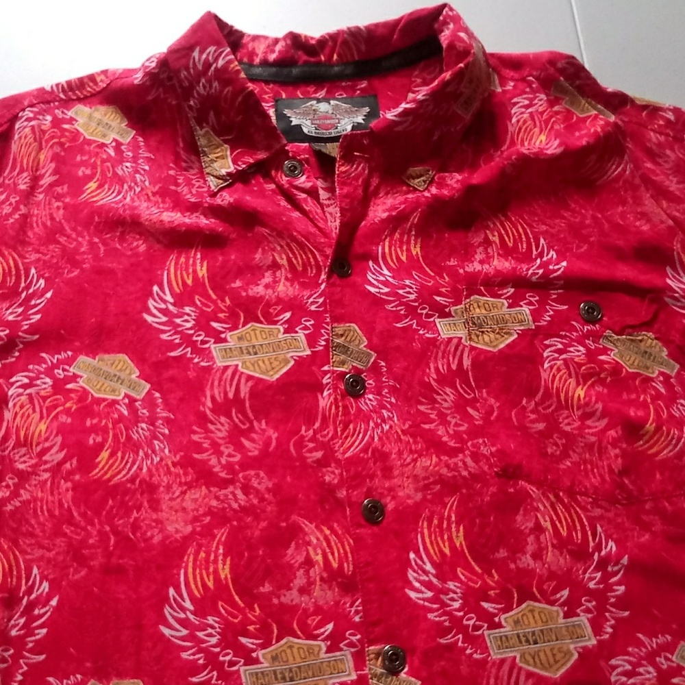 Harley Davidson Hawaiian shirt